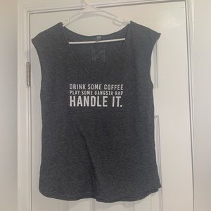 Adorable V neck workout tank size L